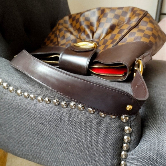 Louis Vuitton Damier Ebene Sistina MM Handbag +LV BOX/DUSTBAG  👜🌟🌟 - Picture 9 of 11